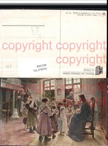 463368,Künstler AK F. v. Uhde Lasset die Kindlein Kinder