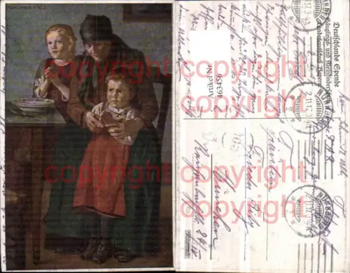 463456,Künstler AK Walther Firle Frau Mutter Kinder Gebet