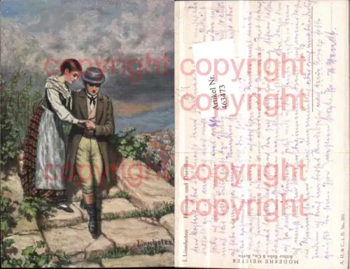 463473,Künstler AK I. Linschoten Hermann u. Dorothea Paar Liebe