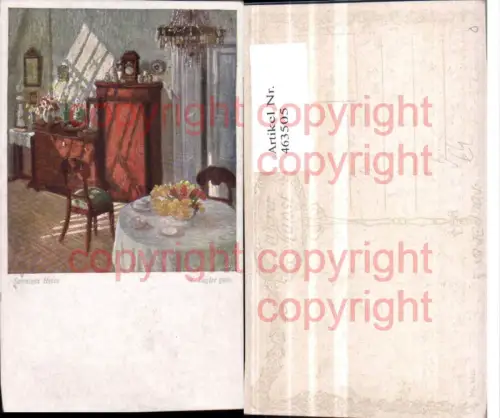 463505,Künstler AK W. Legler Sonniges Heim Zimmer Innenansicht pub B.K.W.I. 1615