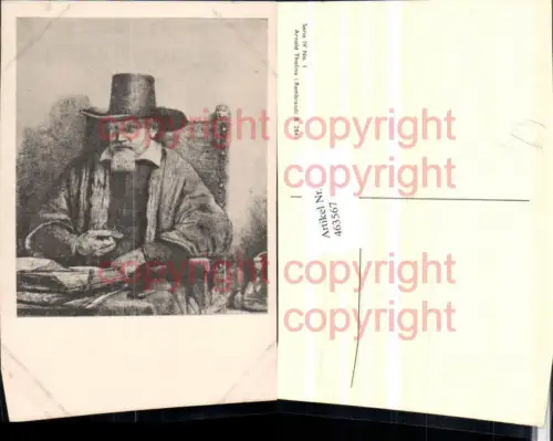463567,Künstler AK Rembrandt Arnold Tholinx Mann m. Hut
