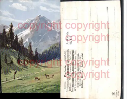 463576,Künstler AK Splitgerber Landschaft Bergkulisse