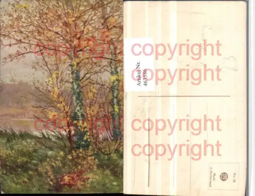 463586,Künstler AK V. Henry Landschaft Bäume