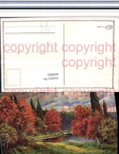 469082,Künstler AK N. Friedrich Landschaft Wald Teich