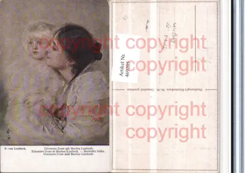 469205,Künstler AK F. v. Lenbach Eleonore Duse Marion Lenbach pub Hanfstaengl 44