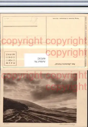 469242,Künstler AK H. Ebel Abendstimmung Landschaft