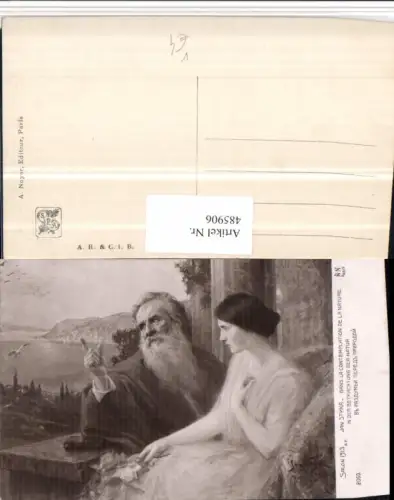 485906,Künstler AK Jan Styka Betrachtung der Natur pub A. Noyer Paris 2060