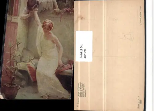 485991,Künstler AK H. Daudin Idylle in Pompei Liebe Paar Handkuss