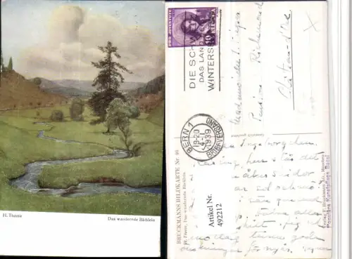492212,Künstler AK H. Thoma Das wandernde Bächlein Landschaft