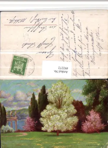 492272,Künstler AK R. Alexander Landschaft Bäume