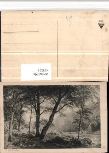 492291,Künstler AK F. Ebel Landschaft Wald Bäume