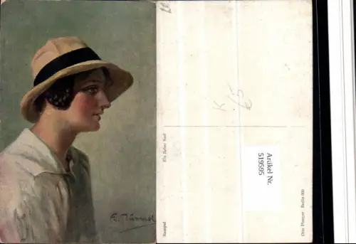 519595,Künstler AK F. Rumpel Ein lieber Kerl Hut Portrait pub Otto Ploeger 600