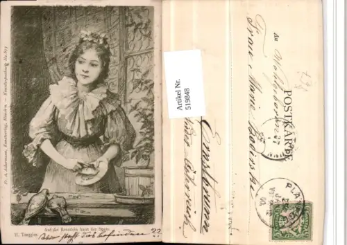 519848,Künstler AK H. Torggler Frau Krümlein Spatz pub Ackermann 673