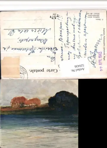 520436,Künstler AK F. Baurs Abendfrieden Segelboot Boot