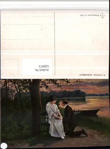 520473,Künstler AK H. Hermanns Liebesschwur Liebe Paar