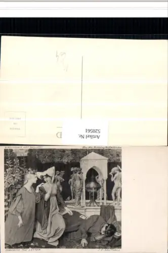 520561,Künstler AK J. E. Southall Changing the Letter Königin Brunnen