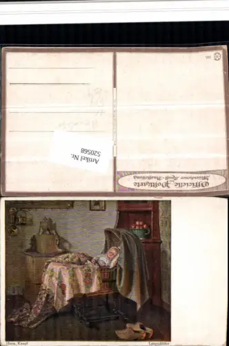 520568,Künstler AK Herm. Knopf Langschläfer Baby Kind Wiege pub Novolito 305