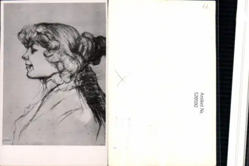 520592,Künstler AK Frau Portrait pub Ballin e Rabe Halle