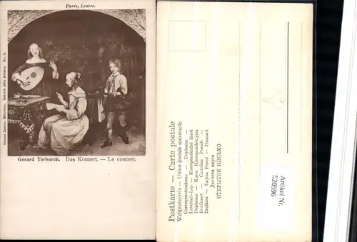 520596,Künstler AK Gerard Terborch Das Konzert Mandoline pub Ottmar Zieher 3