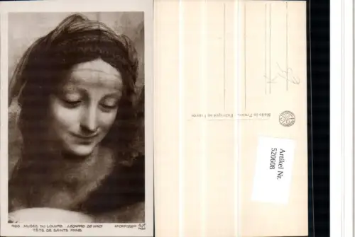 520608,Künstler AK Leonard de Vinci Tete de Sainte Anne Portrait