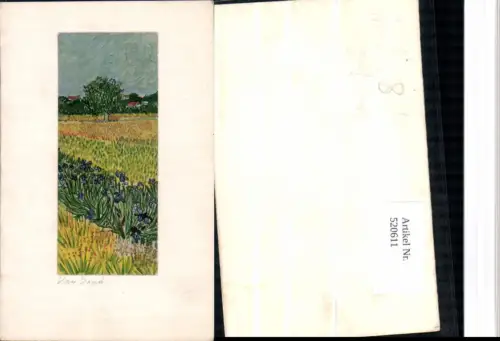 520611,Repro Geklebte Künstler AK Van Goch Landschaft Feld Blumen