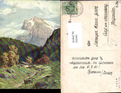 532441,Künstler AK Splitgerber A.d. Alpen St. Preuschdorf Elsass Asyl am Neuenberg