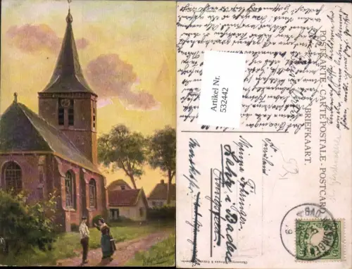 532442,Künstler AK H. Gerstenhauer Kirche Chromotypie