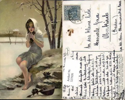 537026,Künstler AK S. Daynes-Grassot Das Heimchen Frau Mandoline pub Stengel 29007