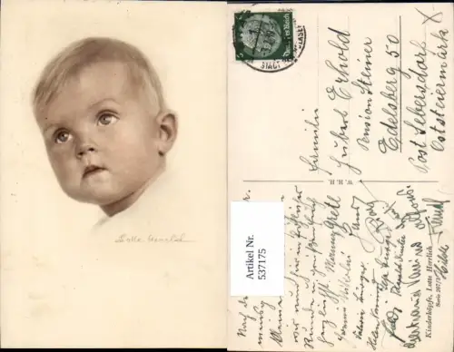 537175,tolle Künstler AK Lotte Herrlich Kinderköpfe 207euro3 Kind Portrait