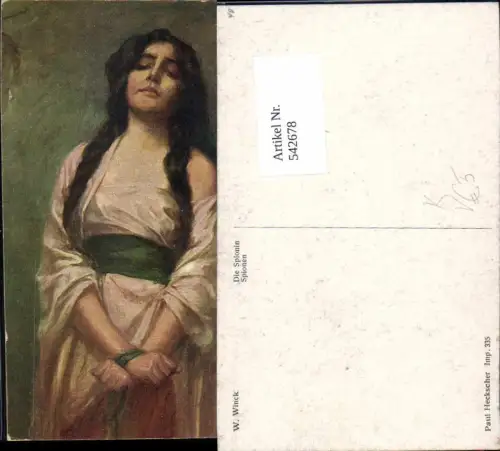 542678,Künstler AK W. Winck Spionin Mignon Zigeunerin Zigeuner Roma Sinti