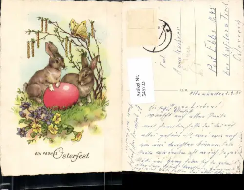 545733,tolle AK Elfriede Türr Ostern Osterhase Hasen Hase Schmetterling