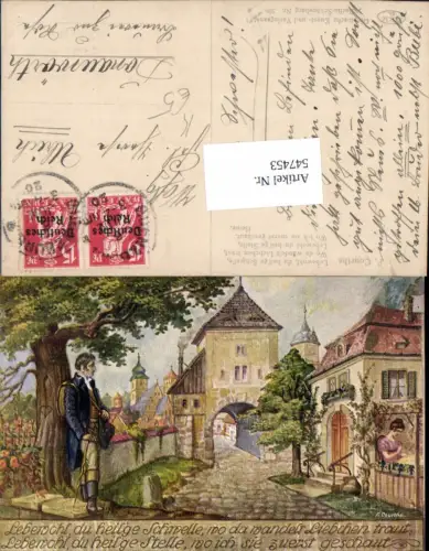 547453,Künstler AK F. Courths Liebe Frau Mann