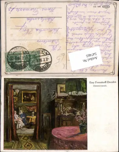 547465,Künstler AK Emy Frennsdorff Dresden Dämmerstunde Stp. Offenburg