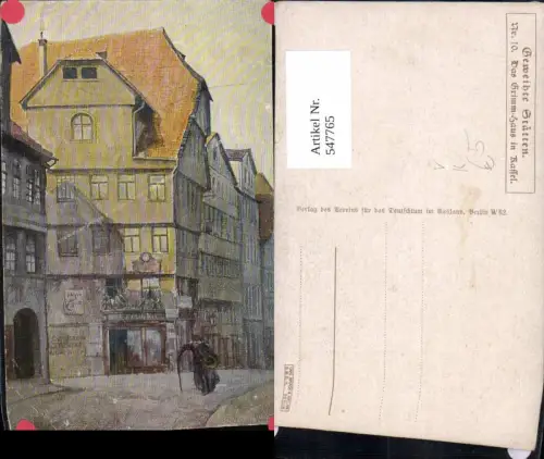 547765,Künstler AK Geweihte Stätten Grimm Haus Kassel Cassel