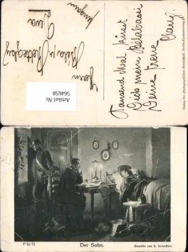 564658,Künstler AK H. Koberstein Sohn Soldaten Der Sohn