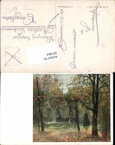 567464,Künstler AK F. Kaufmann Wald Park pub B.K.W.I. 913-3