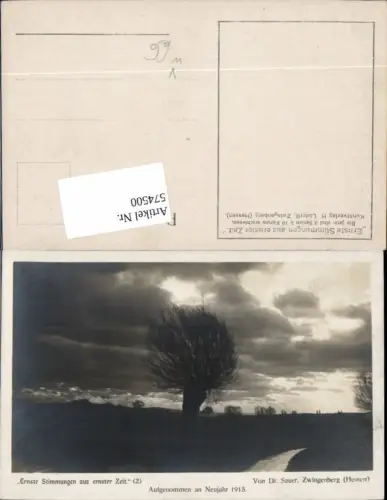 574500,Ernste Stimmungen aus ernster Zeit 1915 pub Dr. Sauer Zwingenberg Hessen