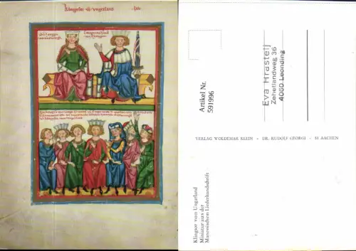591996,Miniatur Mittelalter Klingsor von Ungarland