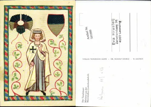 591999,Miniatur Mittelalter Tannhäuser