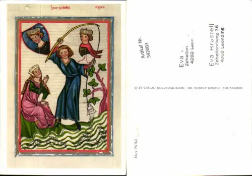 592003,Miniatur Mittelalter Herr Pfeffel