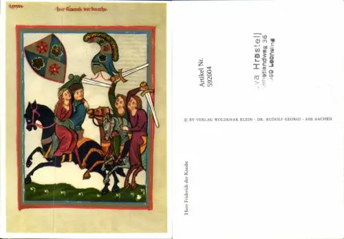 592004,Miniatur Mittelalter Herr Friderich der Knecht