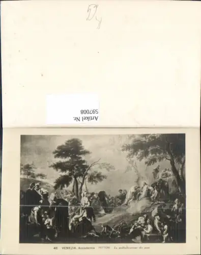 597008,Künstler Ak Pittoni La moltiplicazione d pani Jesus Jünger