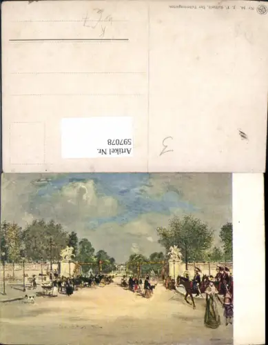 597078,Künstler Ak J. F. Raffaelli Der Tuileriengarten Paris France