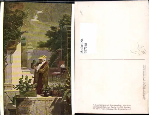 597348,Künstler Ak Carl Spitzweg Der Kaktusfreund pub F. A. Ackermann 288euro2975