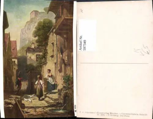 597349,Künstler Ak C. Spitzweg Der Husar pub F. A. Ackermann 295euro3052