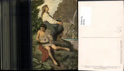 597351,Künstler Ak A. Feuerbach Ricordo da Tivoli pub F. A. Ackermann 272euro2825