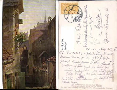 597437,Künstler Ak Carl Spitzweg Ein Hypochonder pub F. A. Ackermann 288euro2967