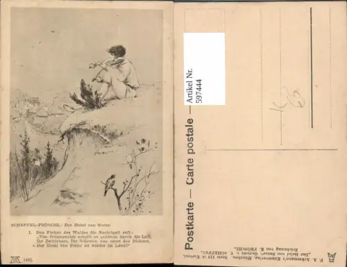 597444,Künstler Ak K. Fröschl Der Heini v. Steier v. Scheffel pub F. A. Ackermann 119euro1485