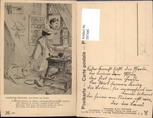 597445,Künstler Ak K. Fröschl Der Heini v. Steier v. Scheffel pub F. A. Ackermann 119euro1486