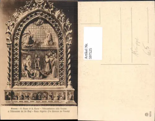 597525,Künstler Ak Beato Angelico Frau Giovanni da Fiesole Krippe Religion L Annunziazione della Vergine